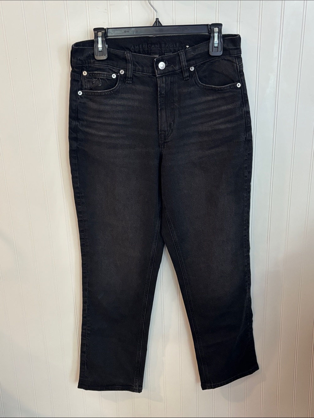 American Eagle Outfitters Black Skinny Jeans - Faded Black Wash